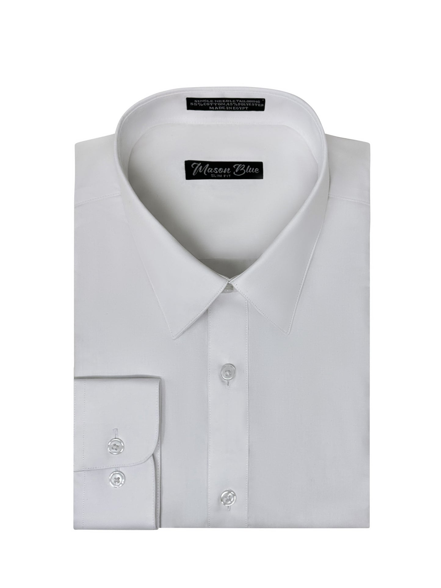 Mason Blue Dress Shirt White