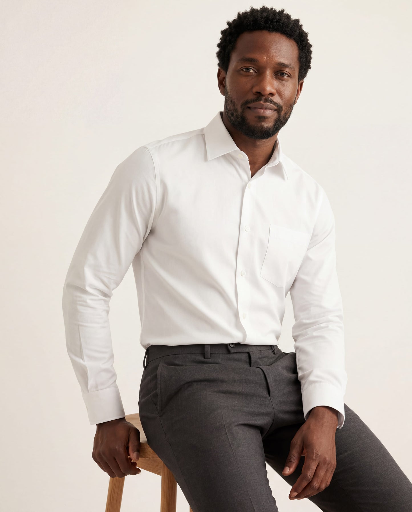 Mason Blue Dress Shirt White